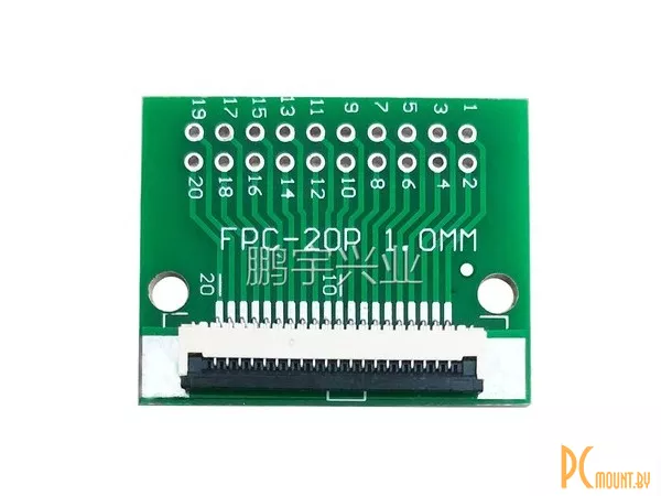 FFC/FPC-20P-1.0 Макетная плата переходник FFC 20pin шаг 1.0мм на DIP 2.54
